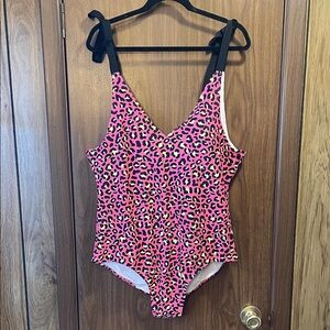Posh Peanut Pink Leopard One Piece Swimsuit